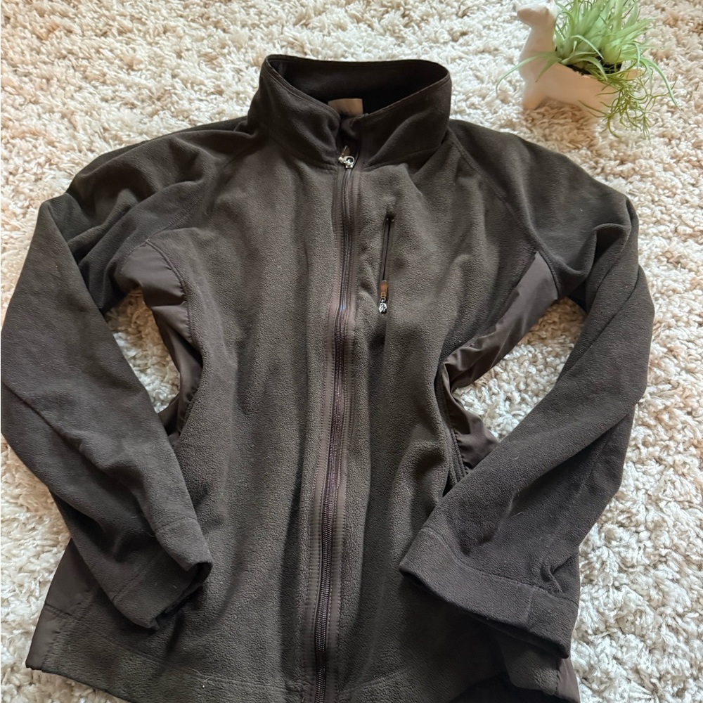 Danskin super cute dark brown fall fleece zip up women’s athletic jacket… - Picture 4 of 5